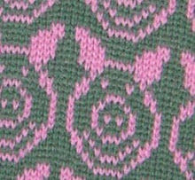 Strikkede grisetryner.