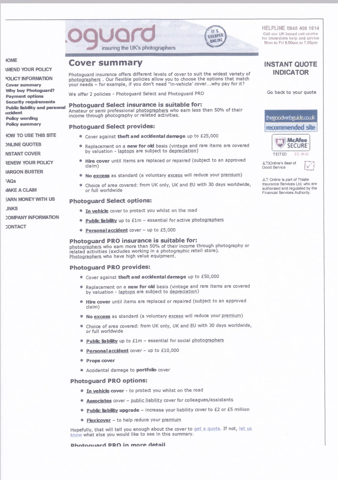 Rouge Equipment Insurance Quotes