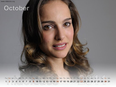 New Year 2011 Calendar, Natalie Portman Desktop Wallpapers