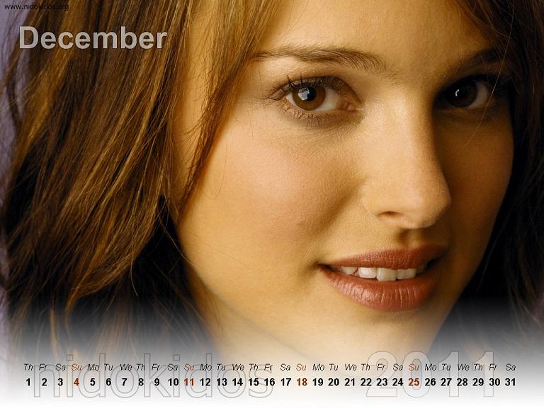 natalie portman 12 years. Free New Year 2011 Calendar:
