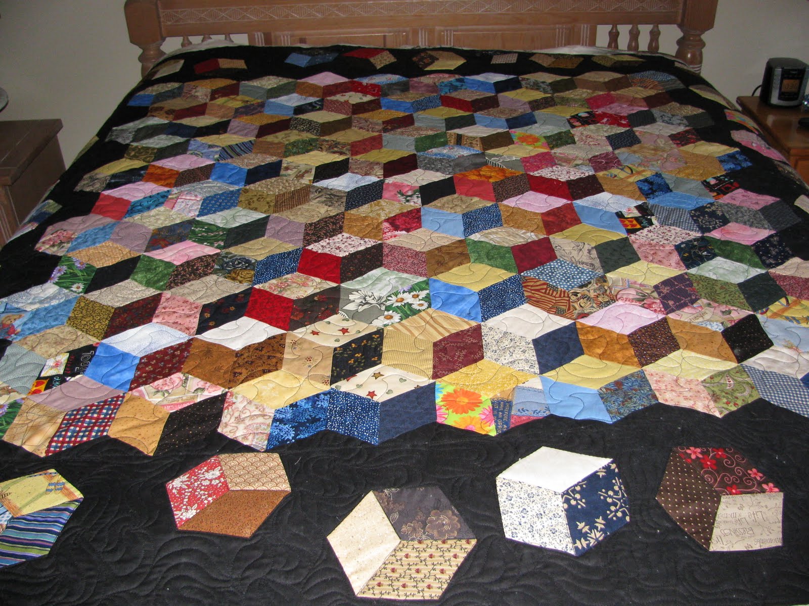 1000+ ideas about Tumbling Blocks on Pinterest Quilts, Hexagons and Hexagon Quilting