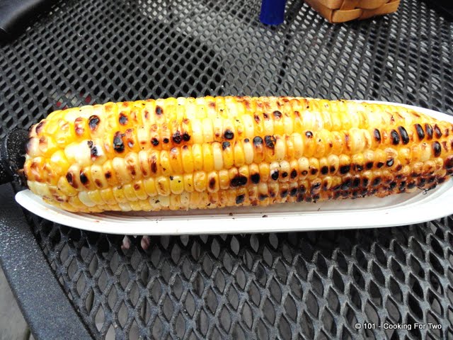 Grilled corn on the cob