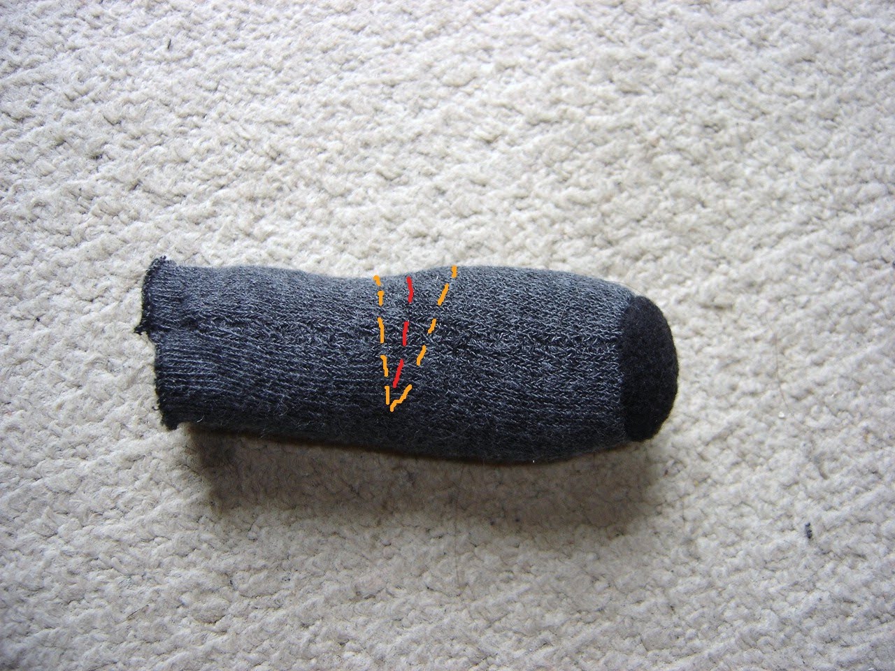 little black teapot Single Sock Dog Tutorial