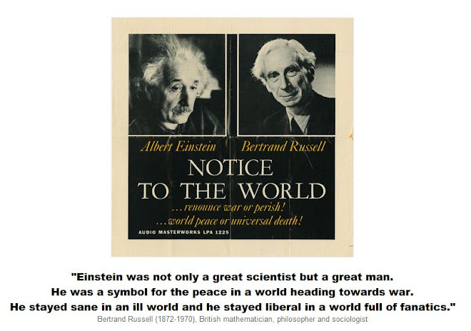 Einstein was a symbol for the peace in a world heading towards war.
