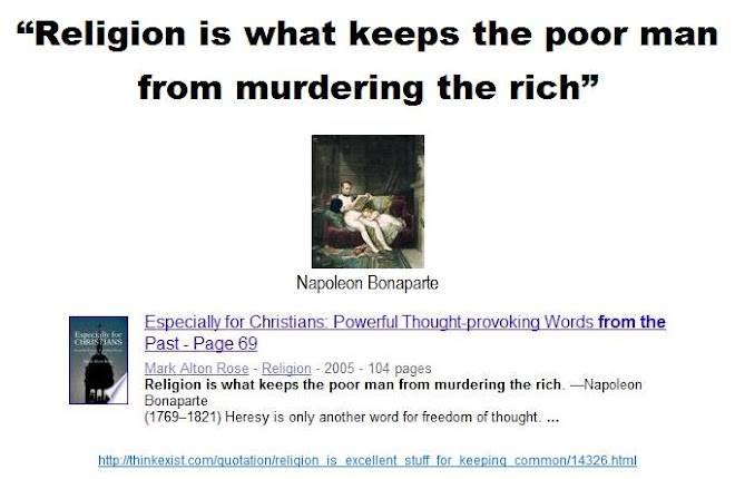 Religion is what keeps the poor man from murdering the rich