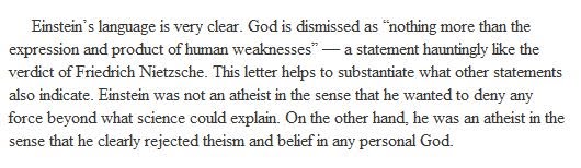 Mohler: Einstein’s is very clear...a statement hauntingly like the verdict of Friedrich Nietzsche