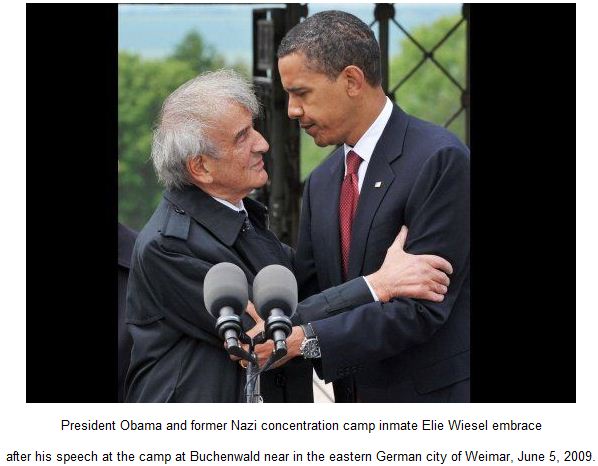 President Obama and former Nazi concentration camp inmate Elie Wiesel