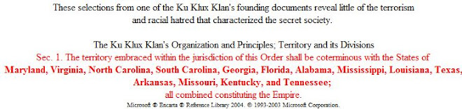 The Ku Klux Klan's Organization and Principles; Territory and its Divisions