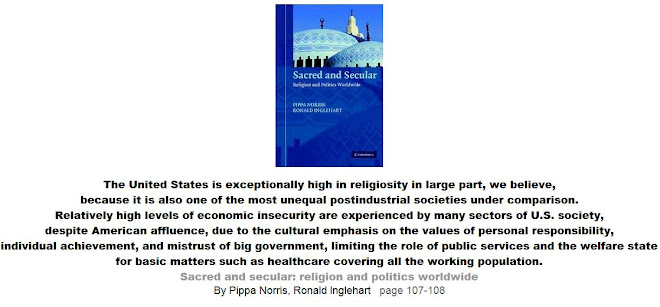 The United States is exceptionally high in religiosity
