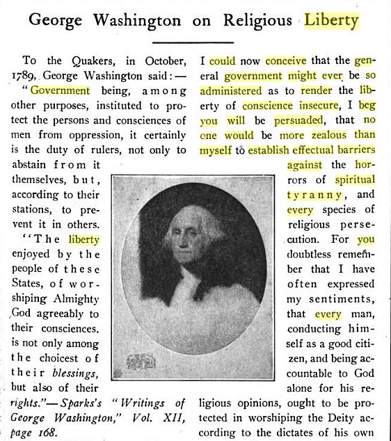 Washington - If I could conceive that the general government might ever be so administered as to re