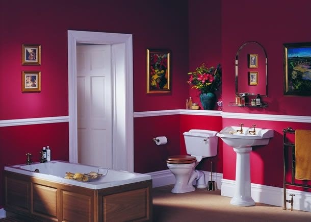 BAÑOS ROJOS - Mucho glamour - Decoractual - Diseño y Decoración