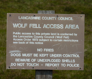 Old Wolf Fell Access Area Sign