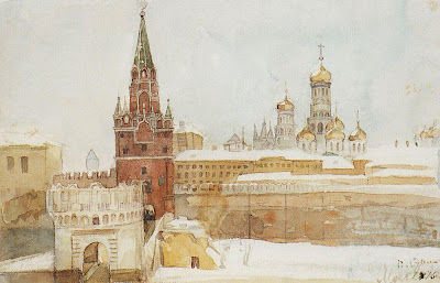 the kremlin in winter