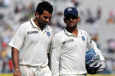 Zaheer and Dhoni Zaheer and Dhoni