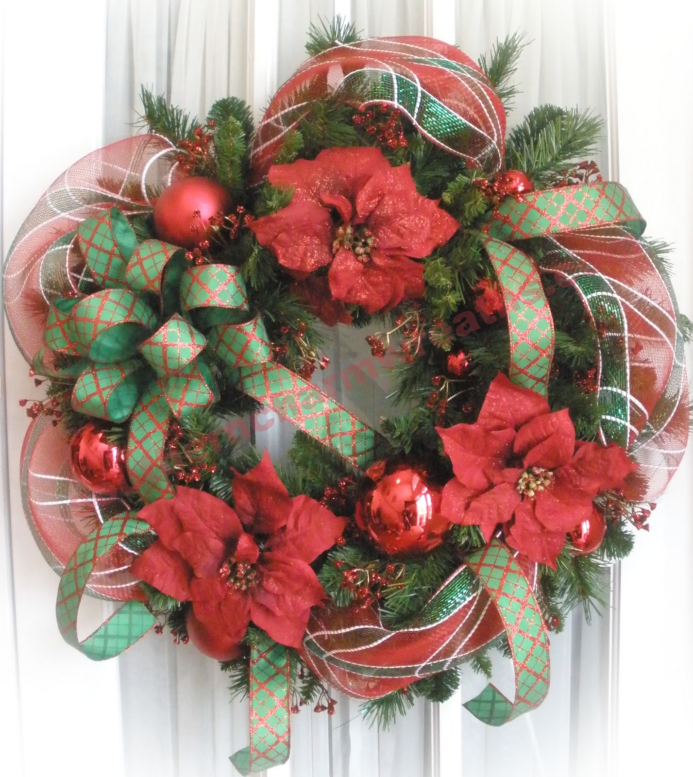 Festive Fun Silk Floral Christmas Wreath SOLD Southern Charm Wreaths