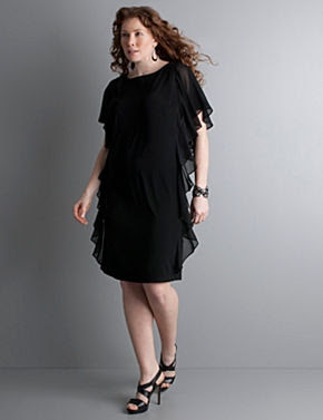 Knit chiffon ruffle dress Knit chiffon ruffle dress