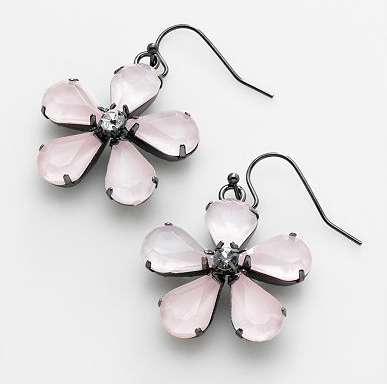 Simply Vera Vera Wang Jet-Tone Floral Drop Earrings Simply Vera Vera Wang Jet-Tone Floral Drop Earrings
