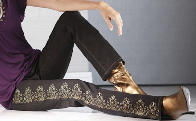 Gold Scroll Jean by Diane Gilman Gold Scroll Jean by Diane Gilman