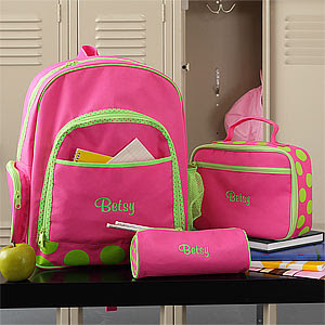 Crazy For Polka Dots Personalized Backpack Crazy For Polka Dots Personalized Backpack