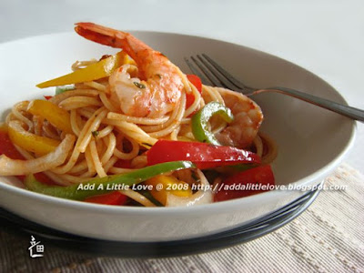 Shrimp and Pepper Spaghetti