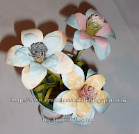 Paper Angels meeting Oct 2009 Paper Flowers - Birds Eye View