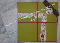 12x12" Thank you Card inside 12x12 Folded Square Thank you Card inside