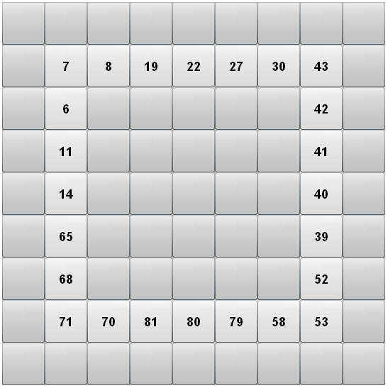 logic puzzler Numbrix