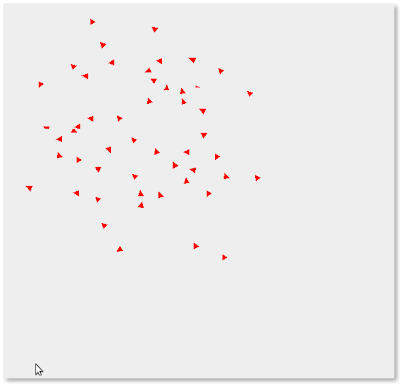 Screen shot of Flocking Behaviour