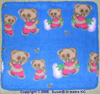 fleece blanket with braided edge