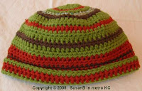 striped crochet cap