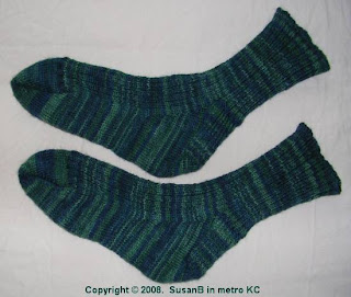 Mom's birthday socks - flat view