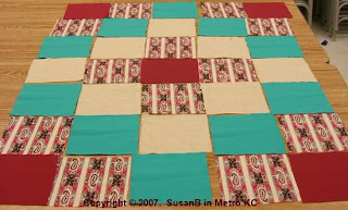 squares arranged into quilt design