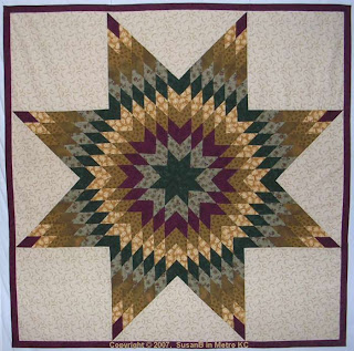 center of Lone Star quilt