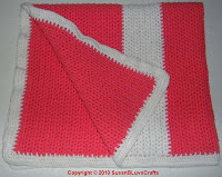 coral and white afghan coral and white afghan