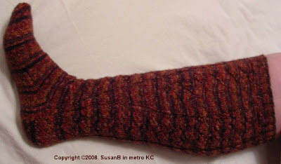 Grand Sierra knee sock on foot Grand Sierra knee sock on foot