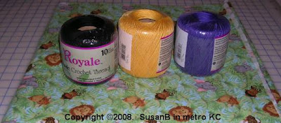 Purchases: crochet thread and fabric Purchases: crochet thread and fabric