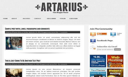 Free Artarius Blogger Template Free Artarius Blogger Template