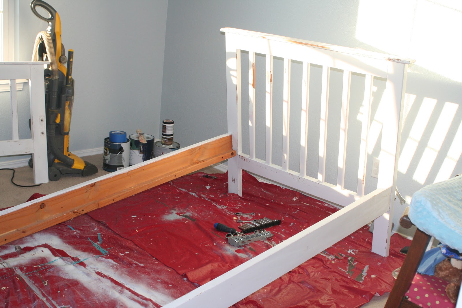 Sarah's Heart Project Redo Craigslist Bed into Big Boy Bed