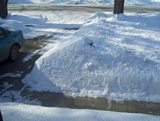 The front view - not as much snow yet as last year, but plenty enough for me.