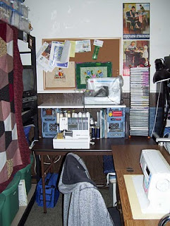 Want to come over and sew? This is usually where my visitors sit.