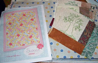 I collected together all my reproduction thrities fabrics for another quilt idea with this pattern from Moda.