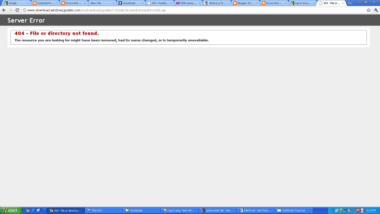Troubleshooting Windows Errors And Solutions December 2010