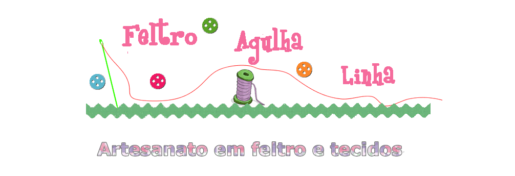 Feltro, agulha e linha, artesanato