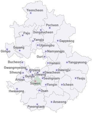 Map of Gyeonggi Province