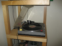 IKEA lack record player turntable stand close