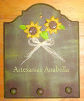 Artesanías Anabella: Portallaves "Girasoles"