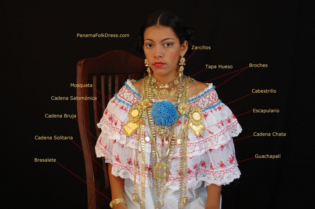 El Traje Tipico de PANAMA "LA POLLERA" LAS JOYAS DE LA POLLERA