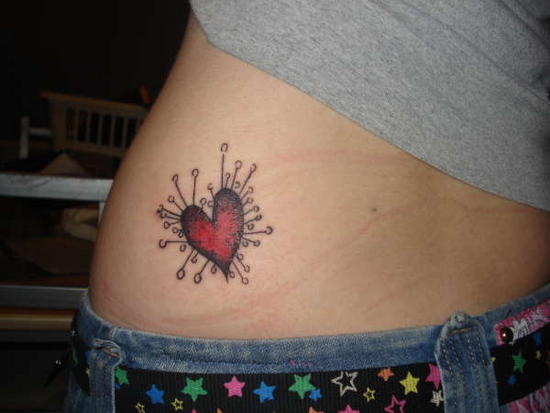girl hip tattoos. girl hip tattoos. heart