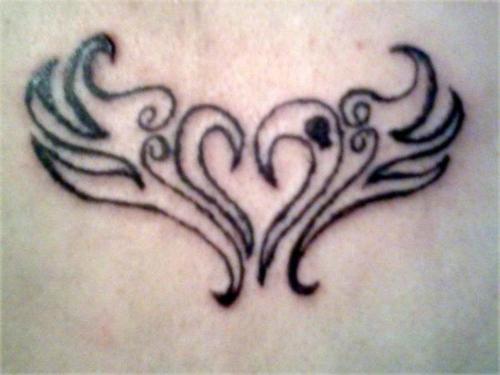 heart wings tattoo
