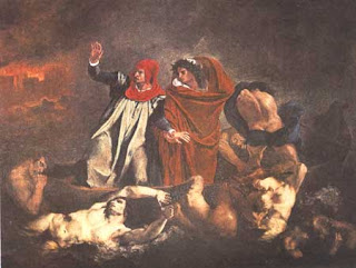 Божественная комедия Э.Делакруа ( XIX в. ). Данте и Вергилий в Аду.<br />Париж, Лувр